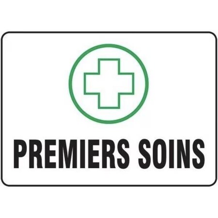 Accuform BILINGUAL FRENCH SIGN  FIRST AID FRMFSR523XT FRMFSR523XT